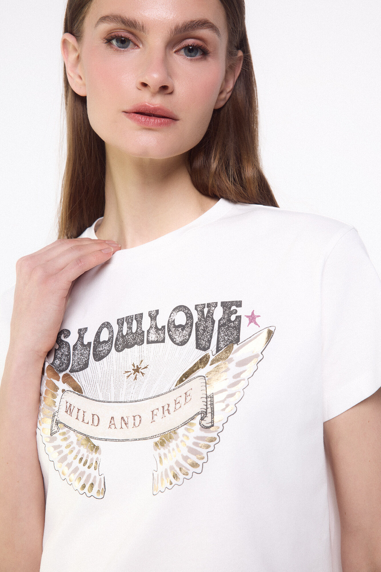 Slowlove Camiseta slowlove estampada