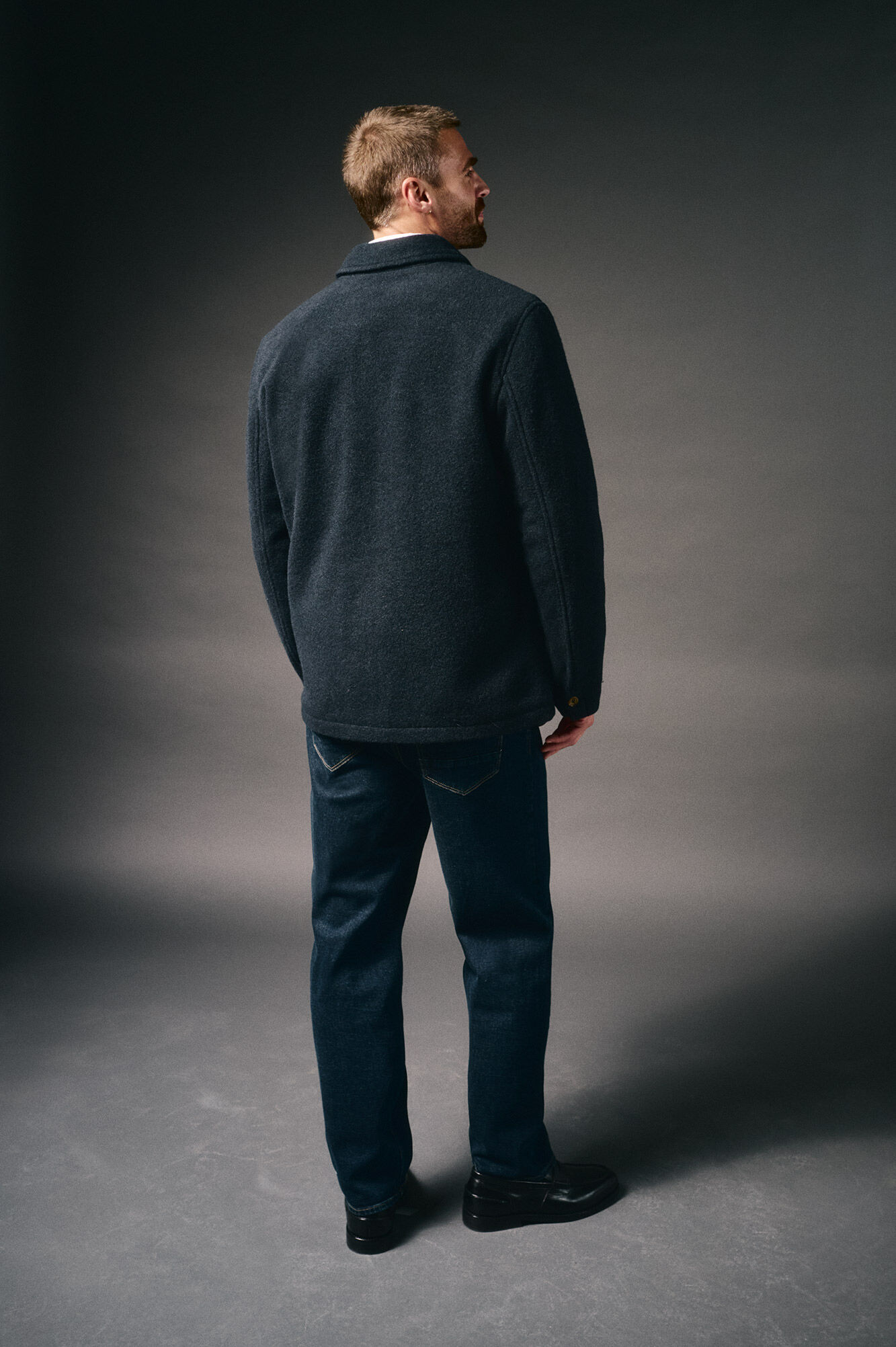 OOTO Sobrecamisa boucl&eacute; gola camiseira Azul