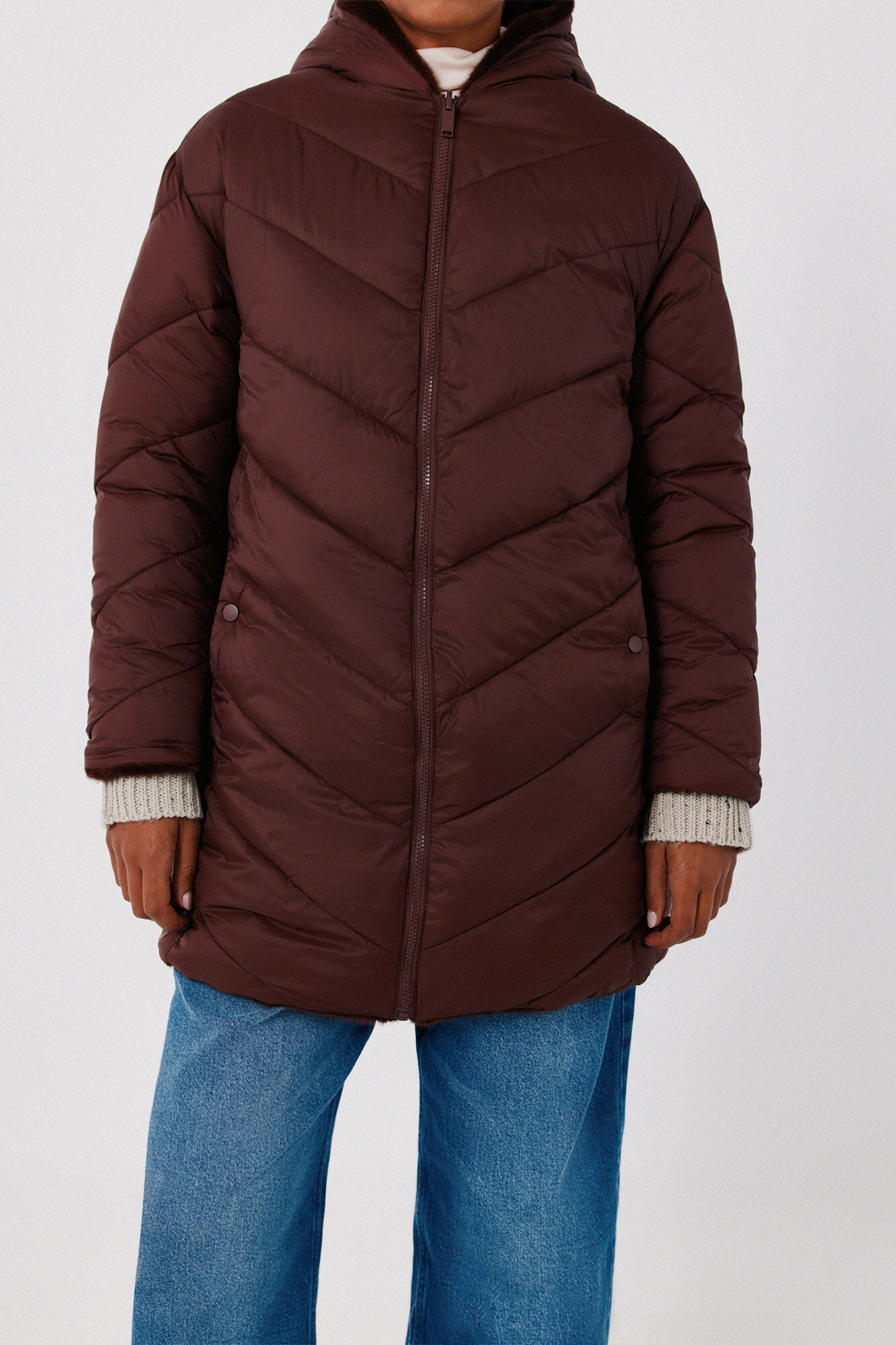 Cortefiel Anorak acolchado reversible efecto pelo