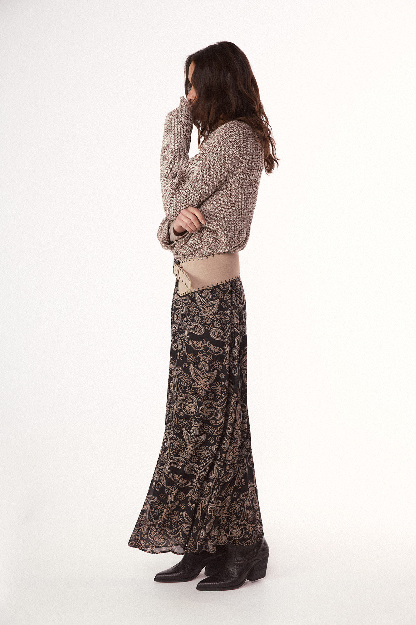 Slowlove Falda estampada con gomas Multicolor