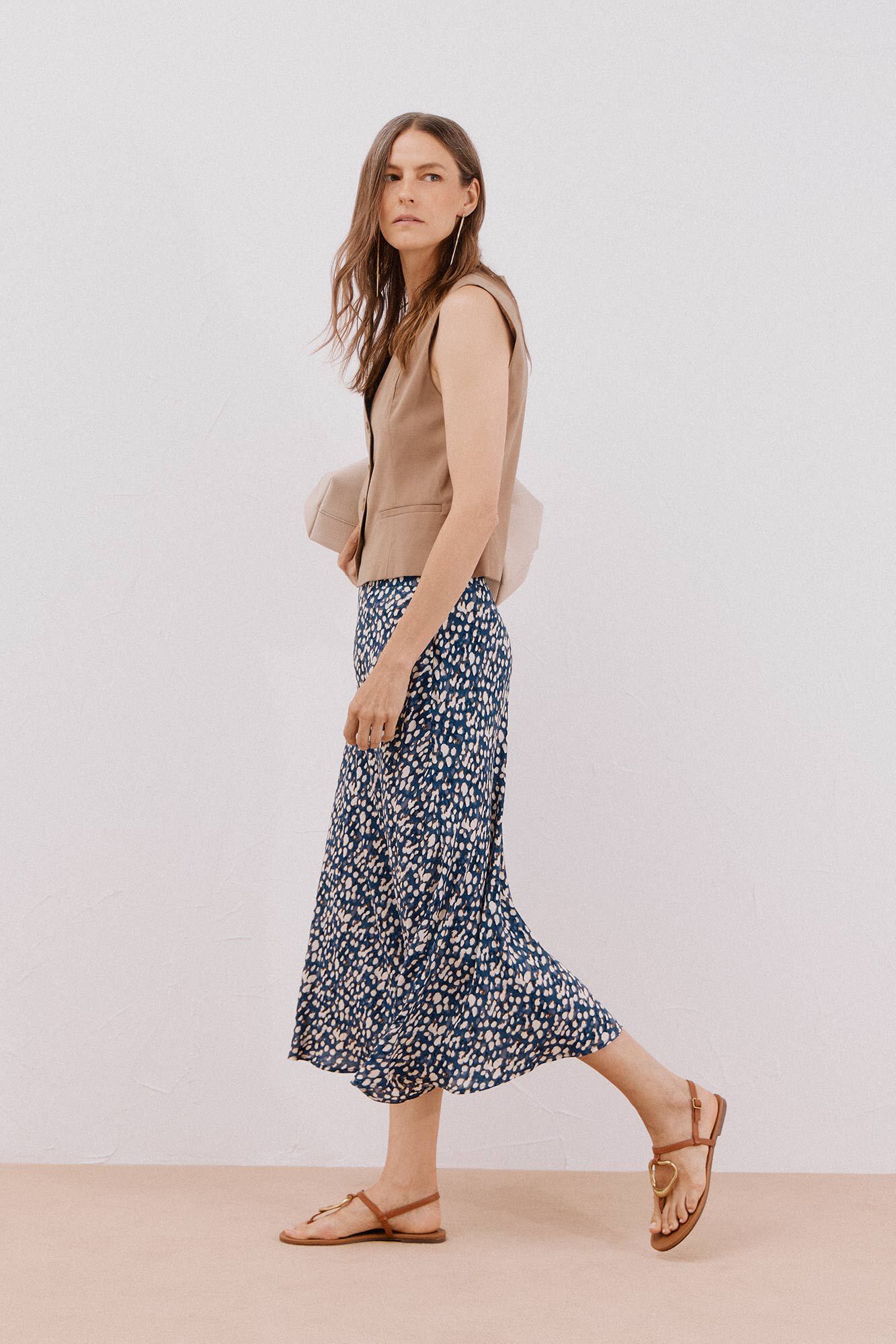 Cortefiel Printed circle skirt Multicolour