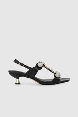 Lodi Sandalias efecto piel Negro