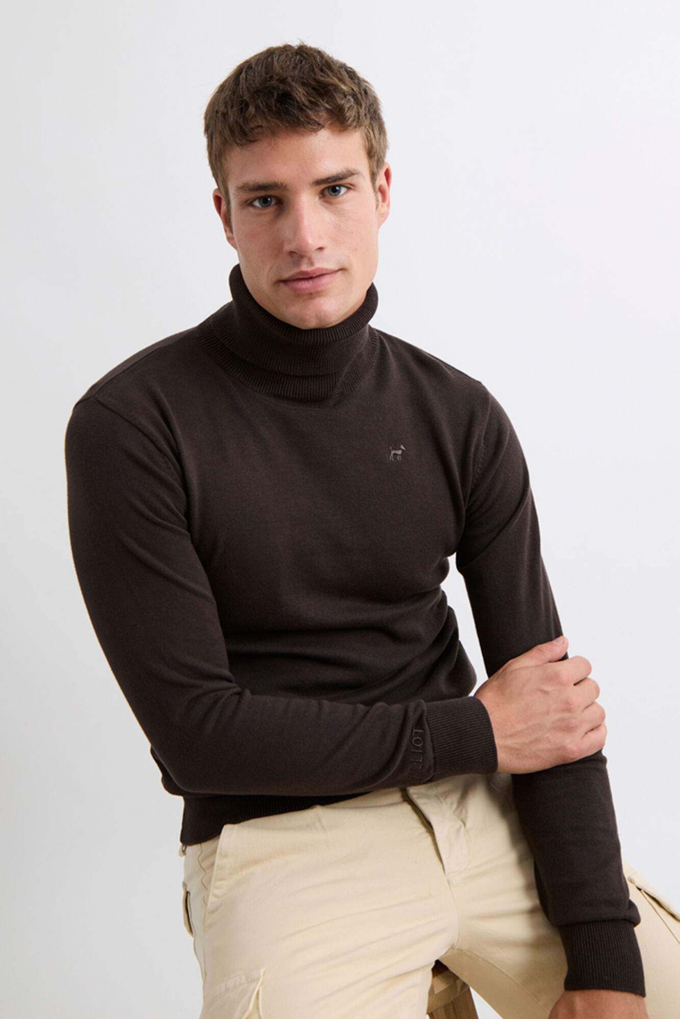 Williot Camisola de gola Castanho