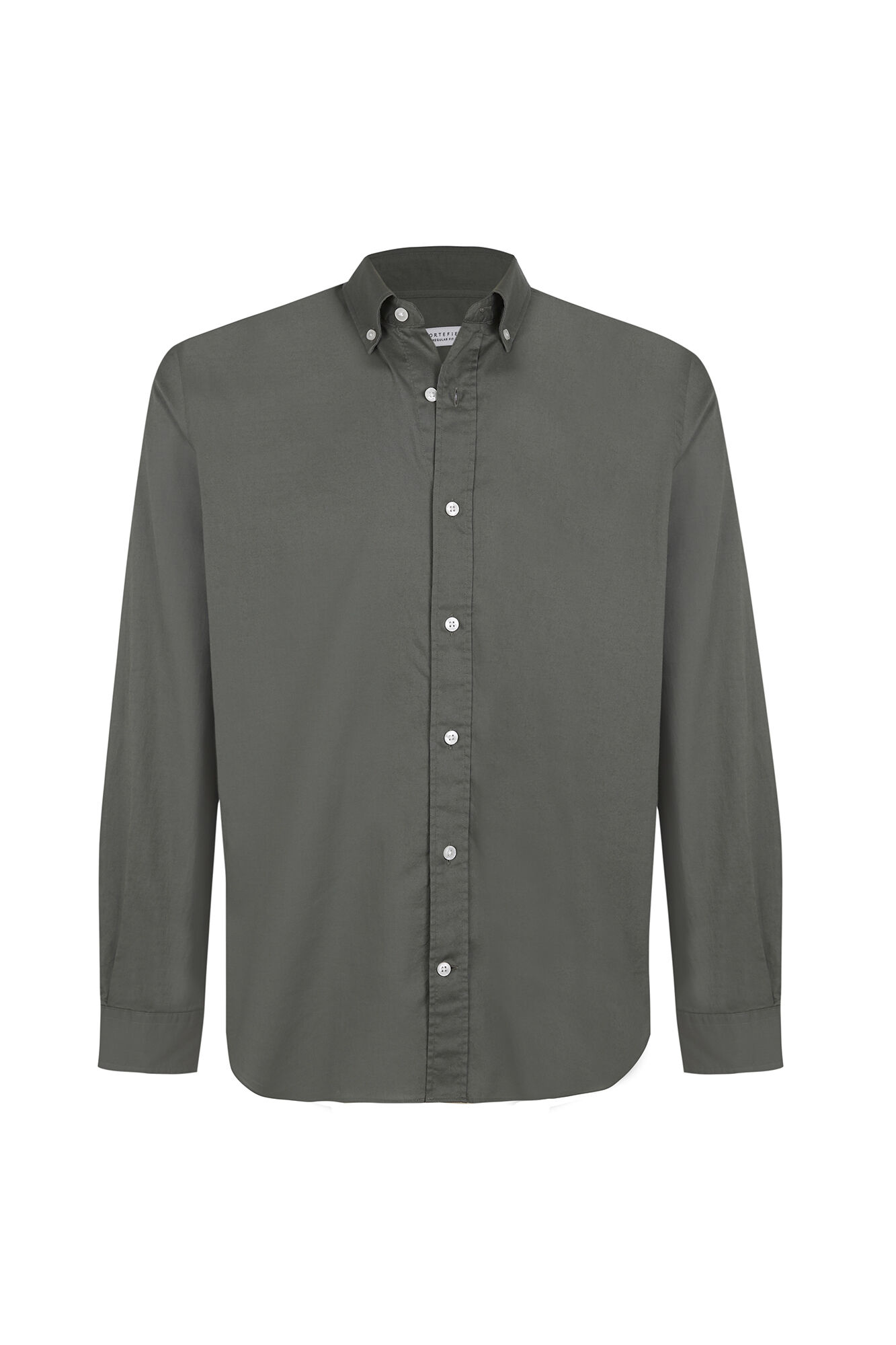 Cortefiel Camisa lisa em oxford leve Verde