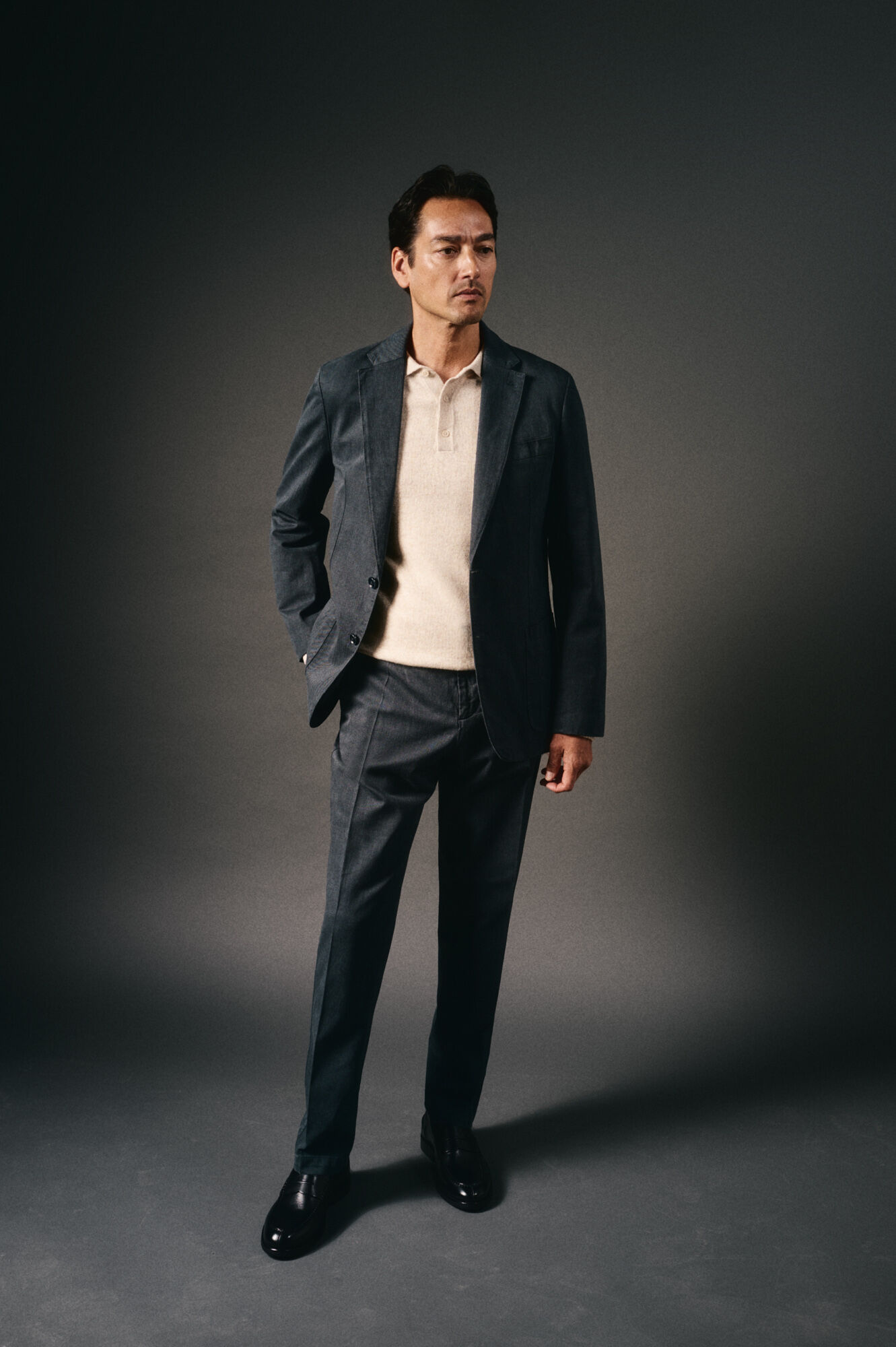 OOTO Wool polo shirt neck sweater Beige