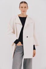 Cortefiel Sobretudo com tecido leve Ecru