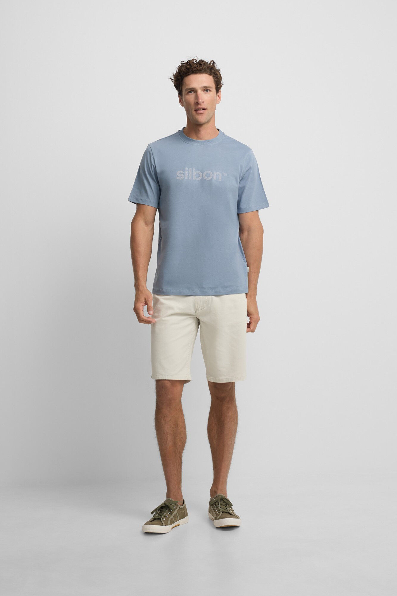 Silbon Flock T-shirt SILBON Blue