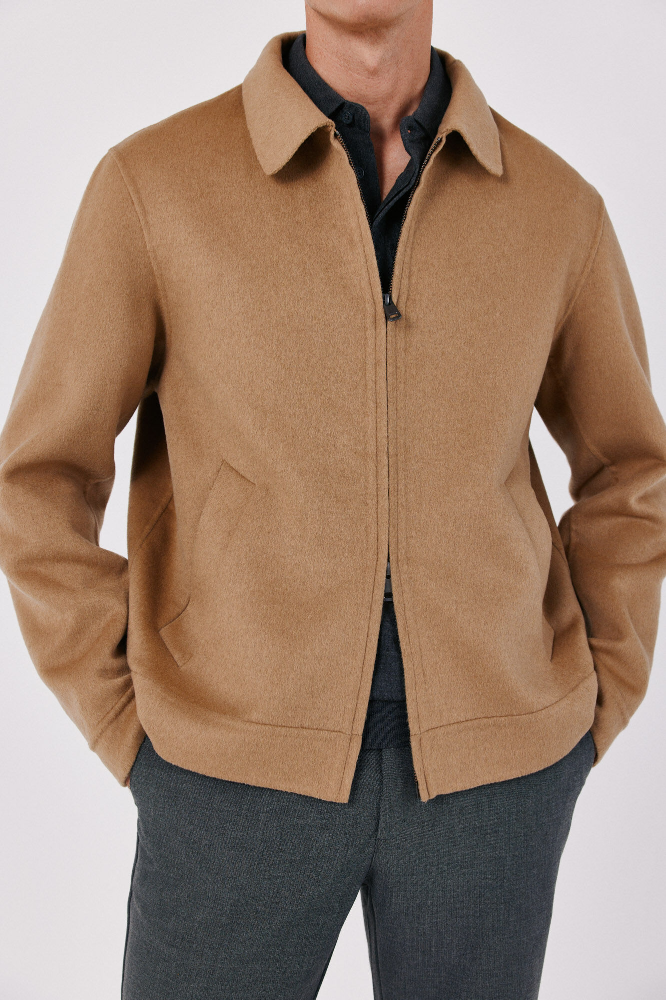 Cortefiel Wool blend jacket Camel