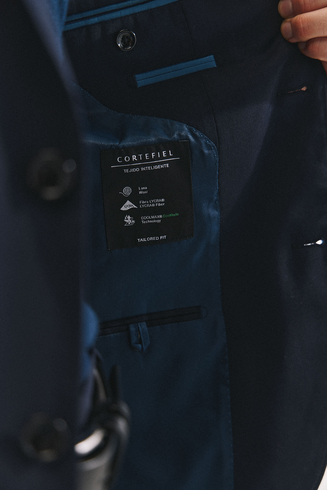 Cortefiel Plain coolmax blazer Navy