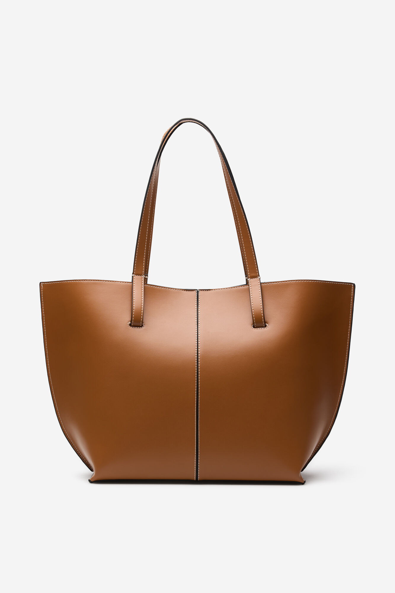 Cortefiel Basic shopper bag with stitching