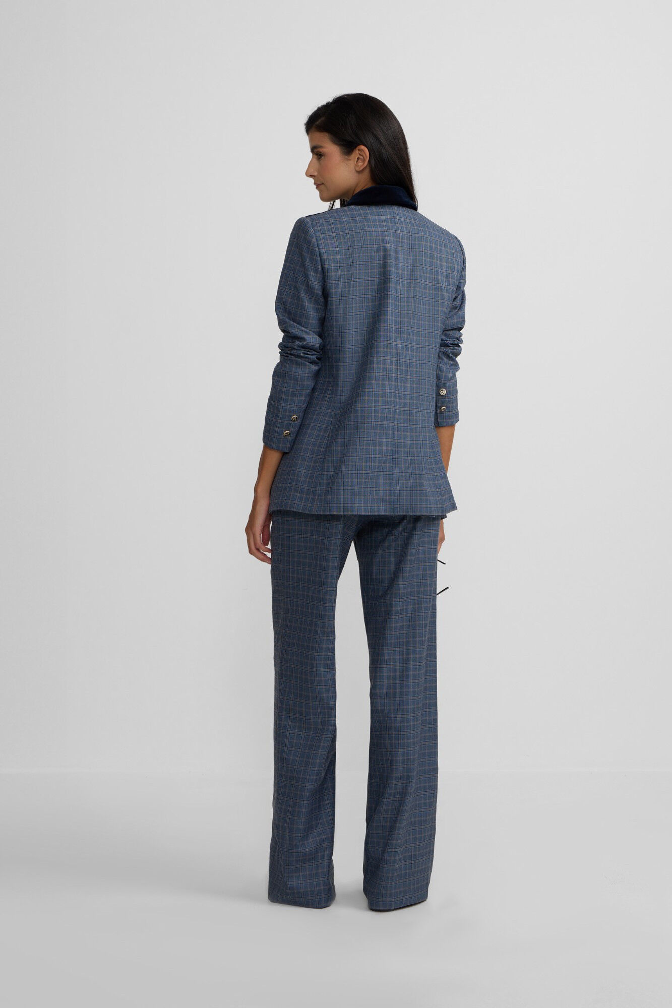 Silbon Cal&ccedil;a social xadrez Azul