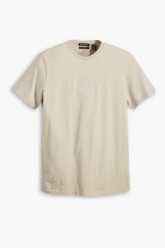 Cortefiel Camiseta logo slim fit Beige