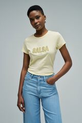 Salsa Jeans T-shirt com logo Amarelo