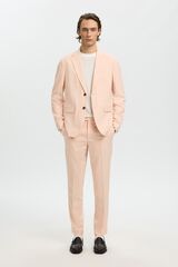 Selected Cal&ccedil;a de vestir slim em viscose Subiu