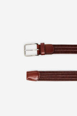 Cortefiel Elastic braided belt Brown