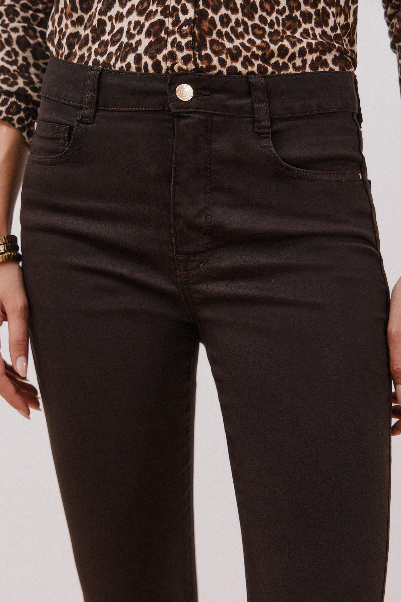 Cortefiel Sensational color pants Dark brown