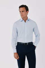 Cortefiel Plain easy-iron dress shirt Blue