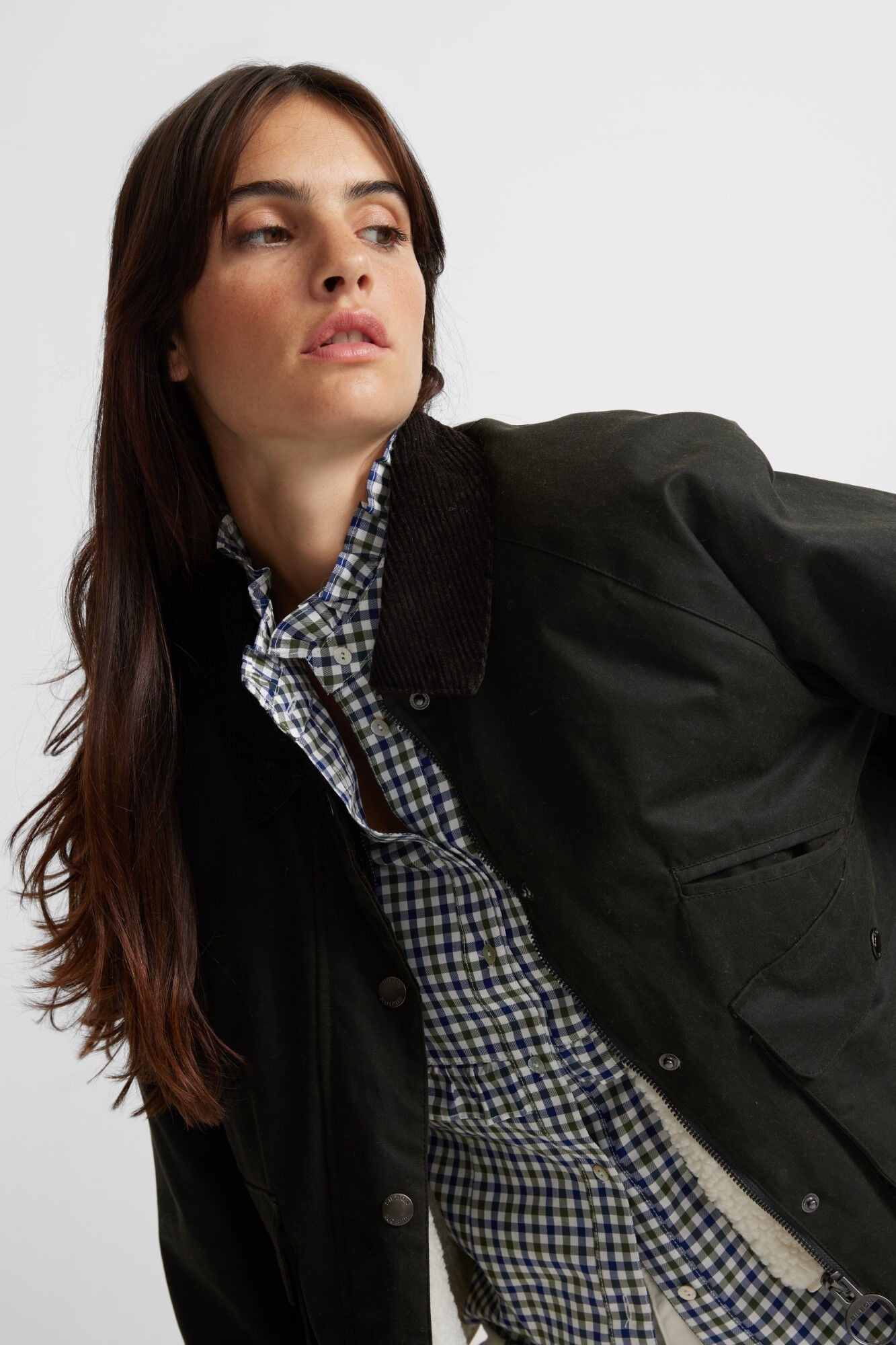 Silbon Casaco borrego em shearling Verde