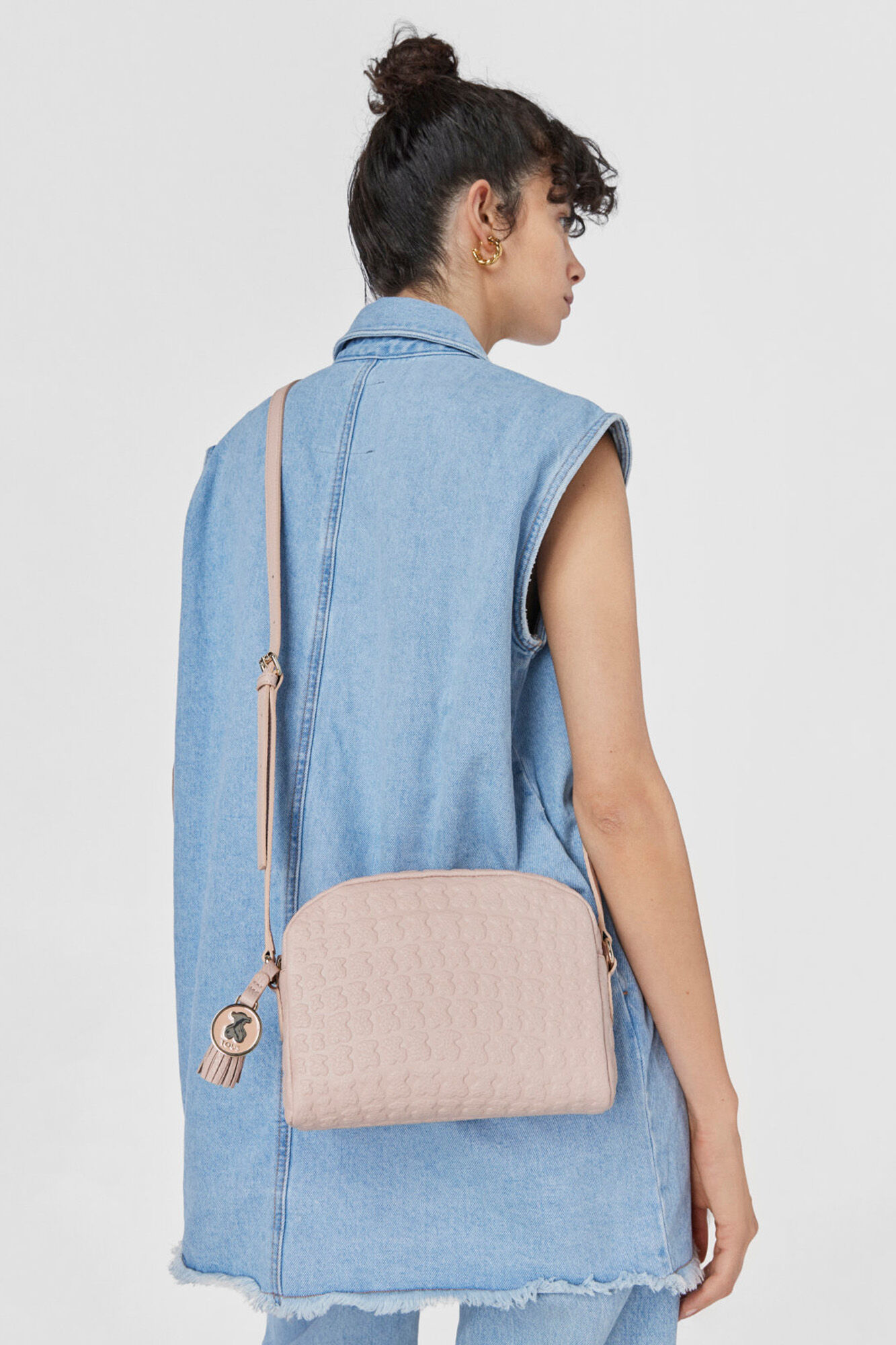 Tous Pink leather Sherton crossbody bag Pink