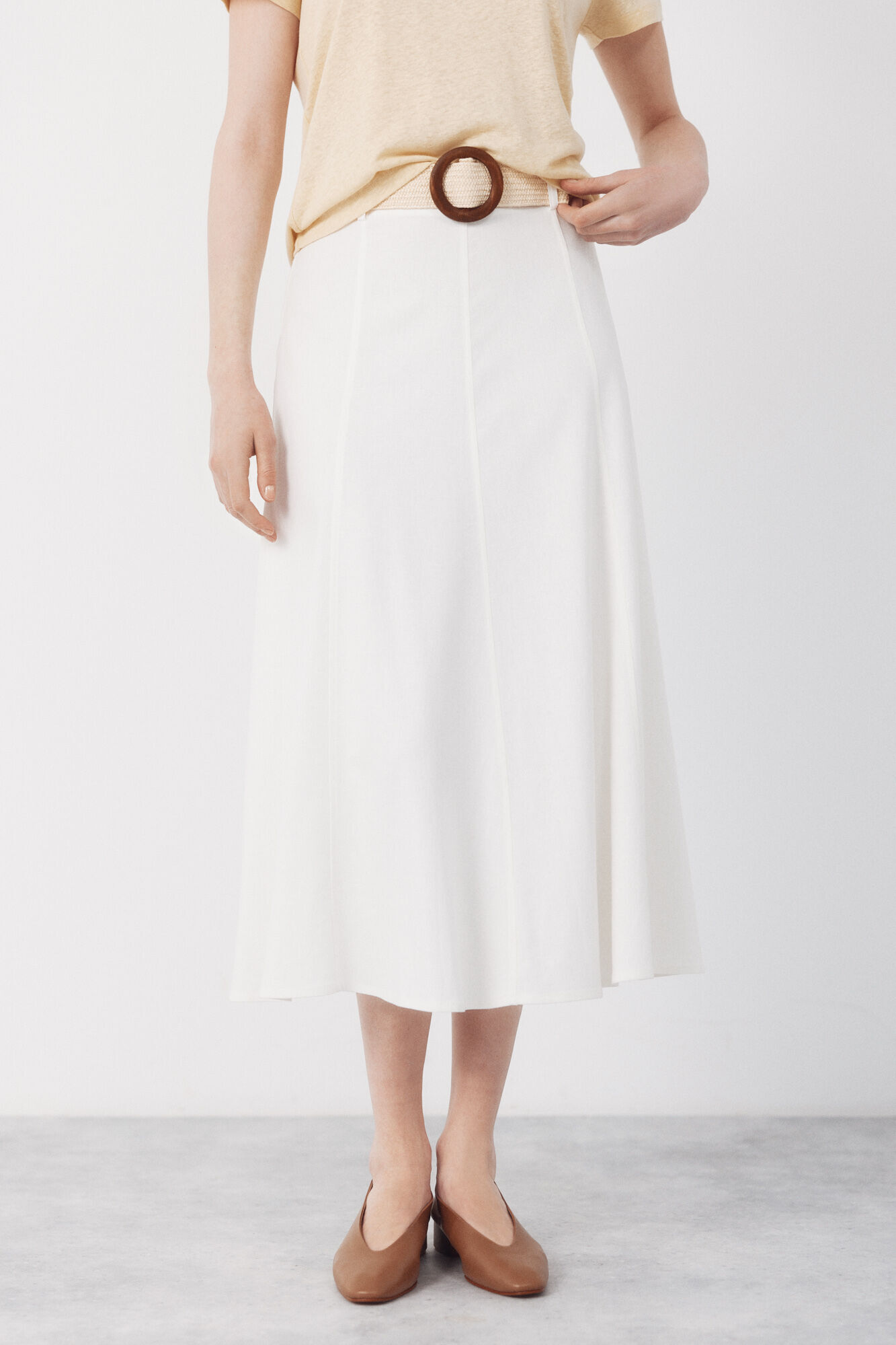 Cortefiel Falda vuelo con cintur&oacute;n