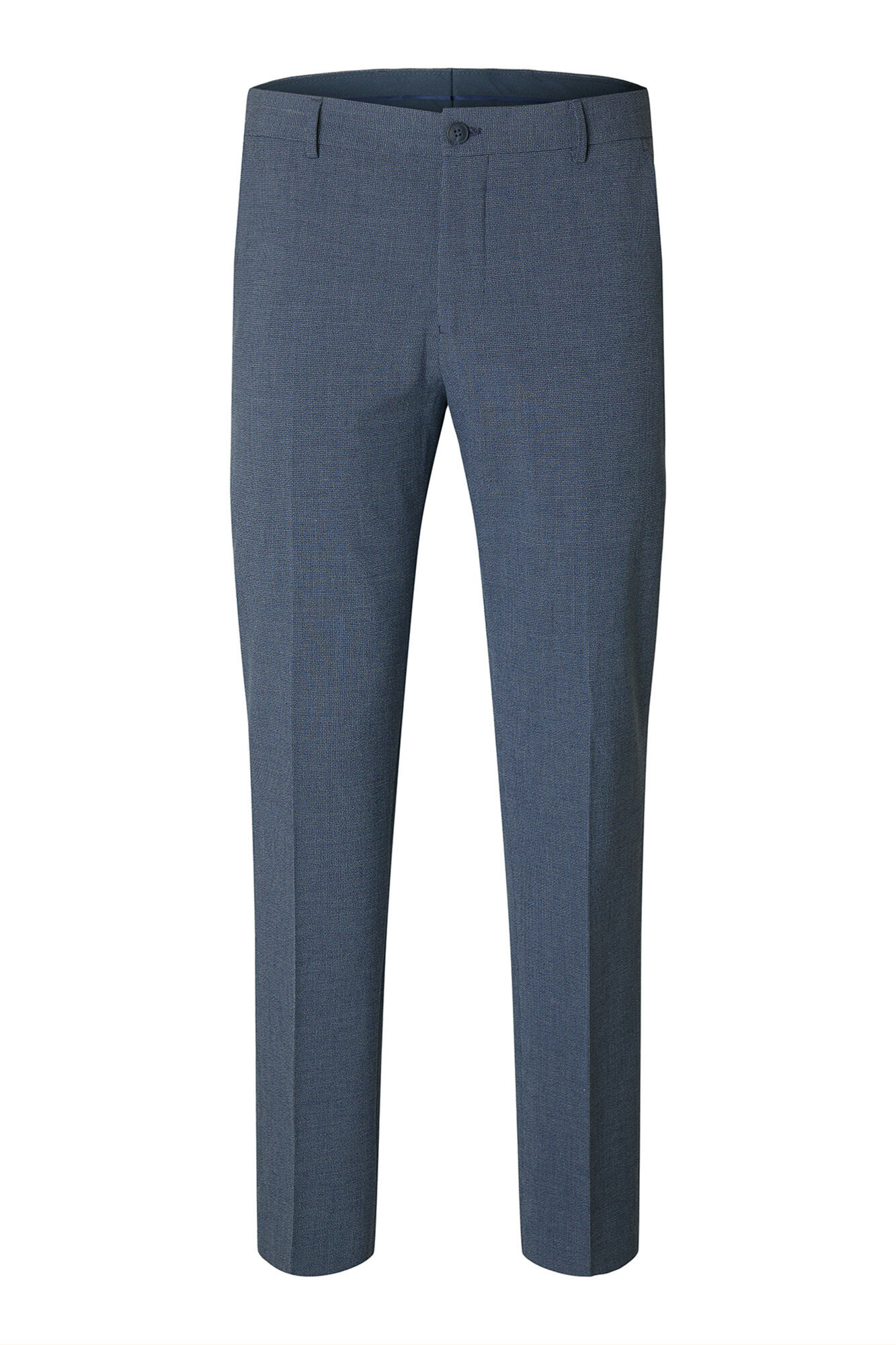 Selected Pantal&oacute;n de traje Slim Fit confeccionado con materiales reciclados. Azul