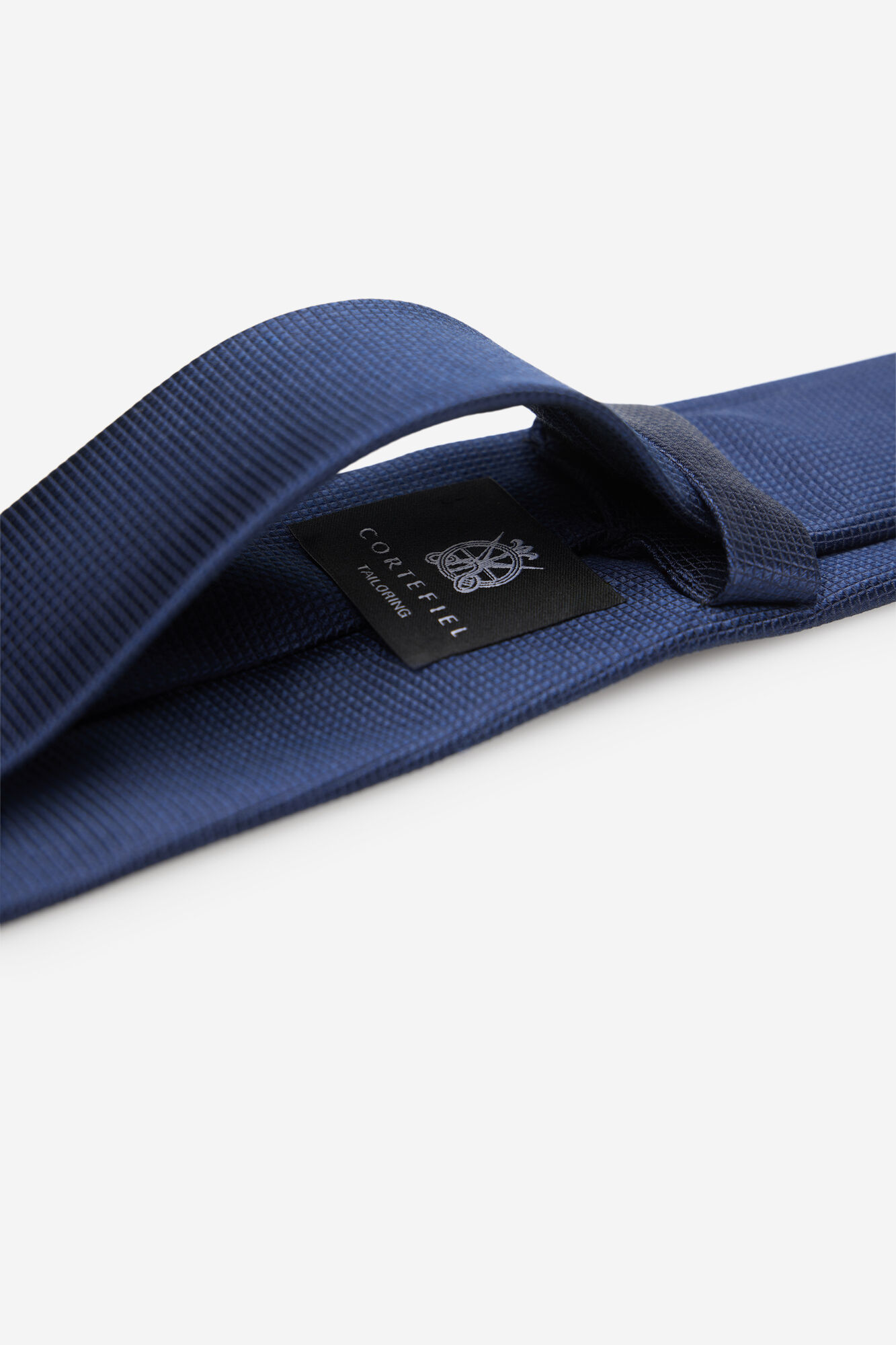 Cortefiel Natural silk tie Navy