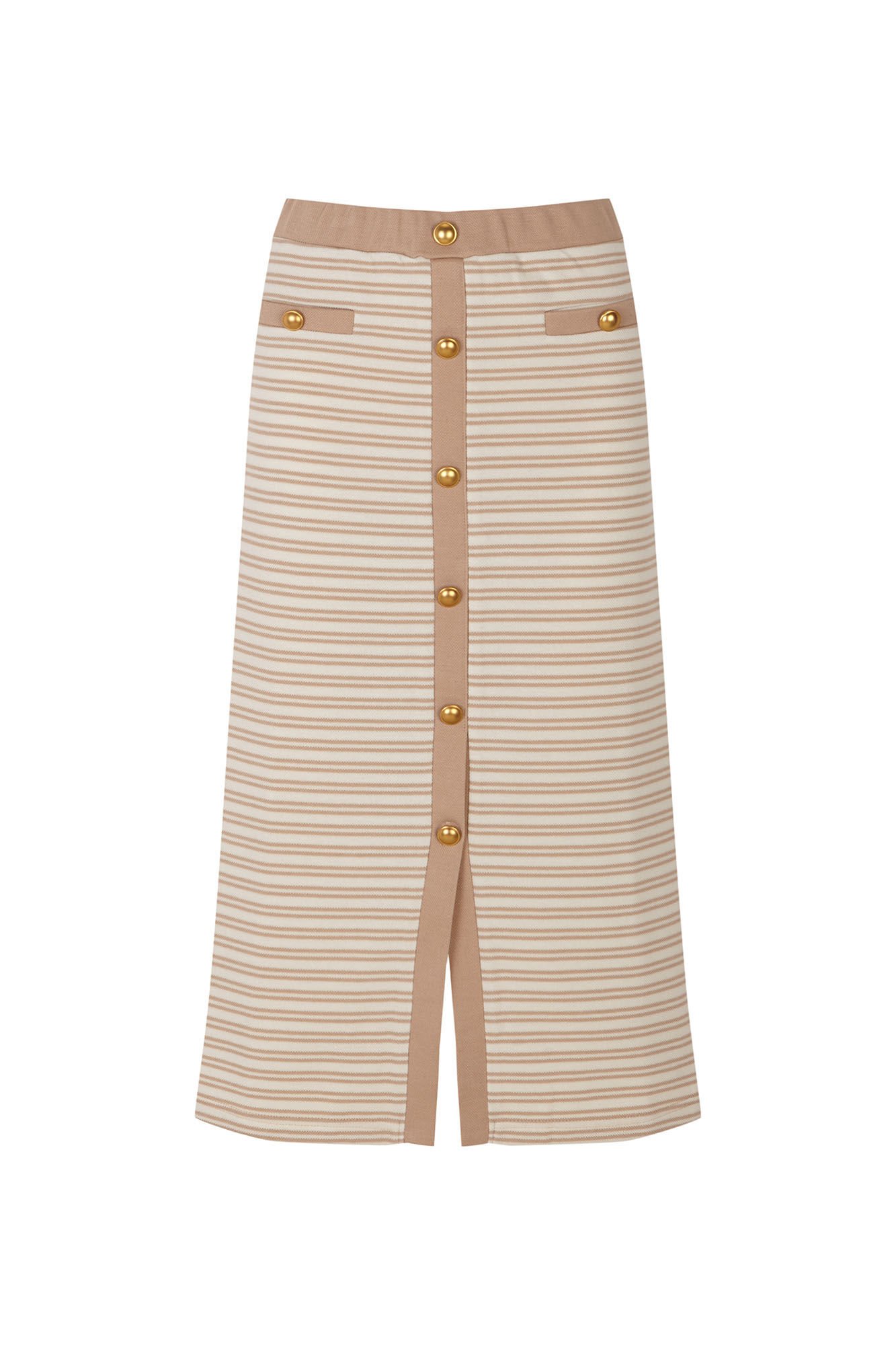 Cortefiel Jersey-knit -up buttons Printed white