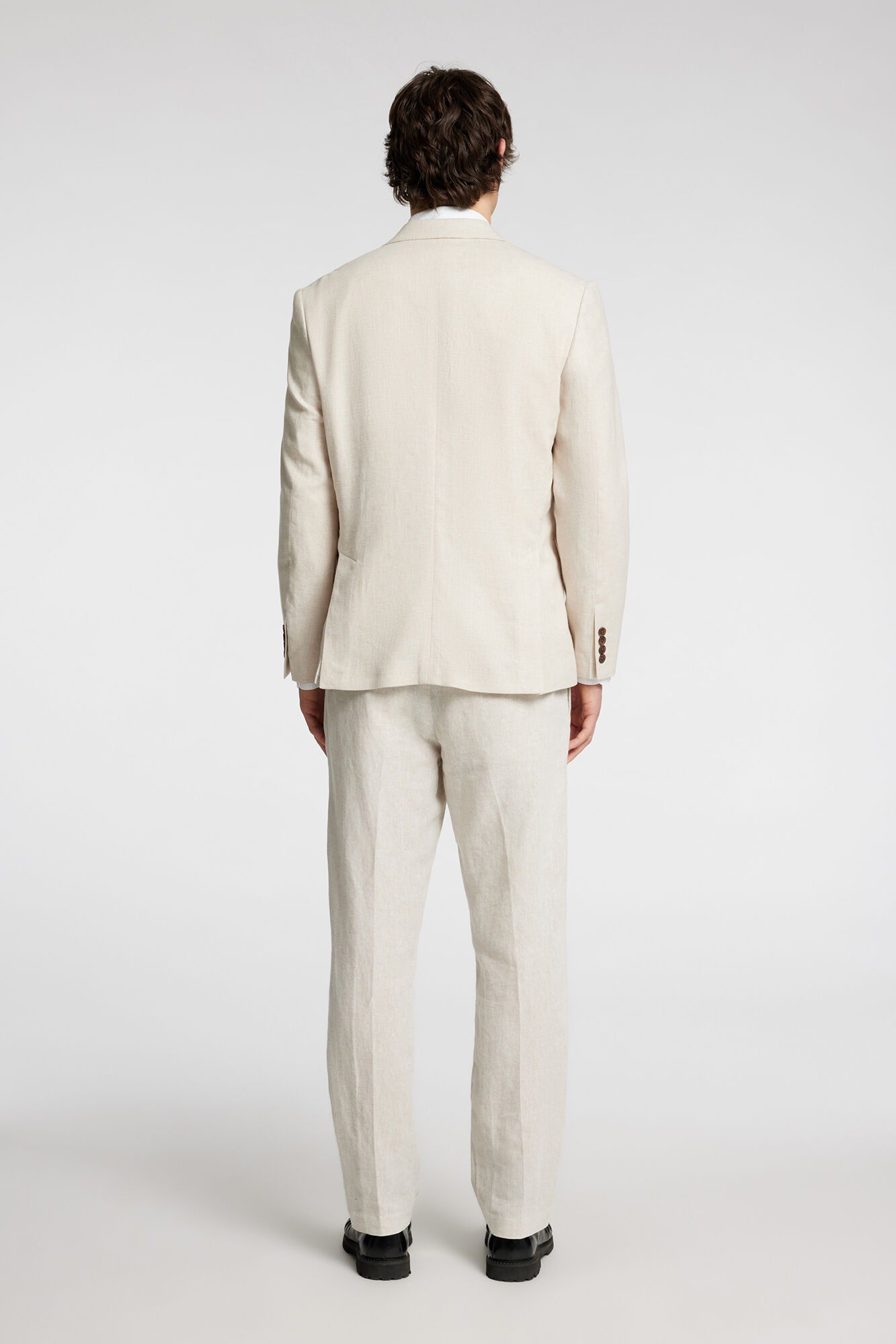 Selected Americano feito de linho Cinzento