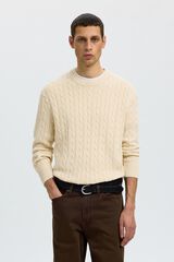 Selected Camisola de oitos 100% algod&atilde;o org&acirc;nico Tostado