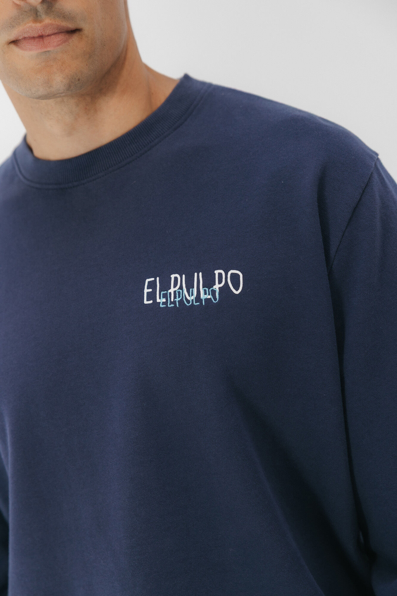 elPulpo Sudadera logo Azul marino
