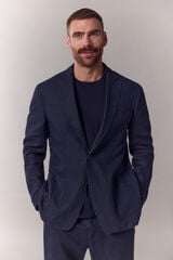 OOTO Blazer coordenado mistura de linho Azul