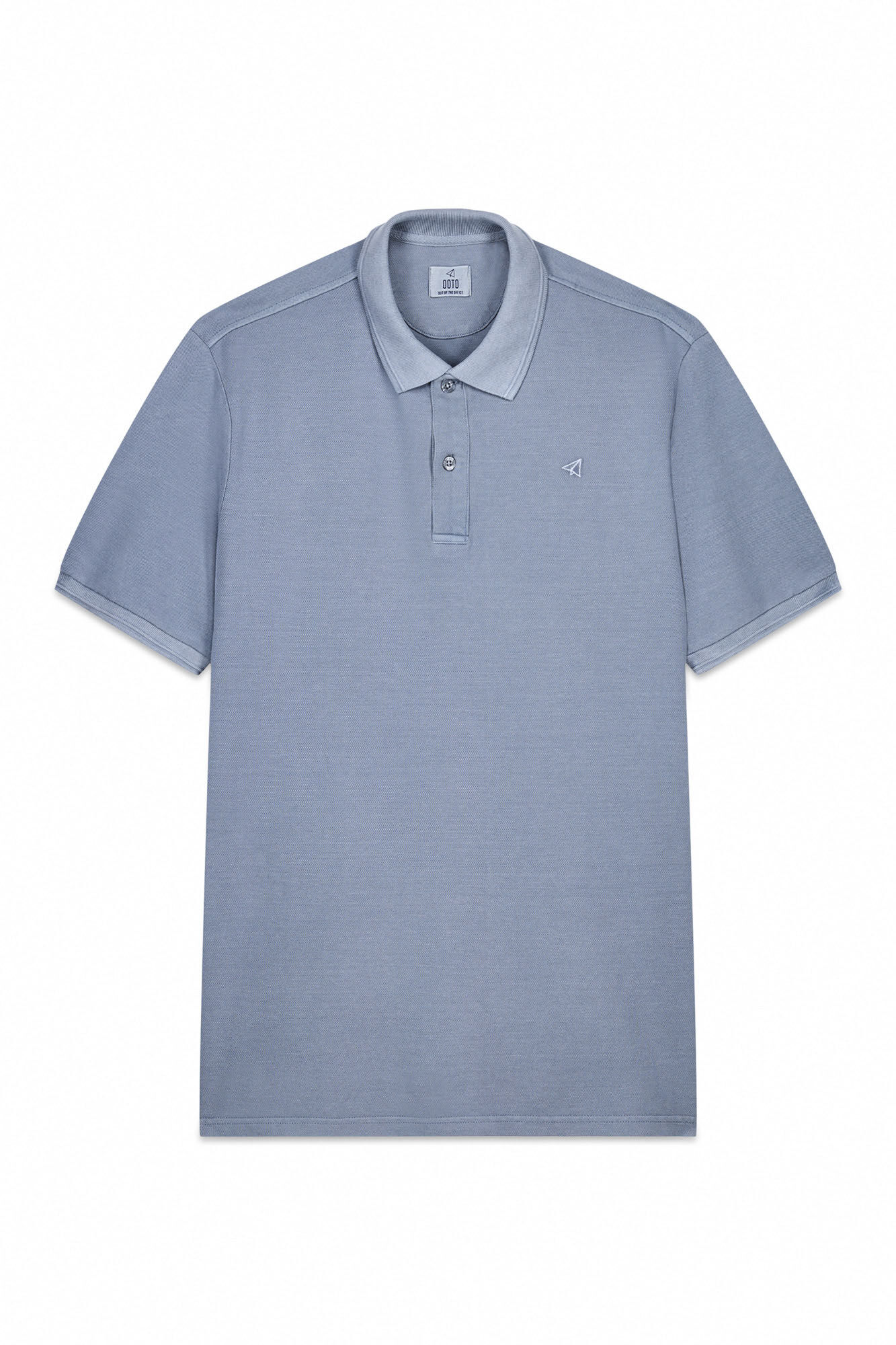 OOTO Polo piqu&eacute; lavado bordado avi&oacute;n Azul