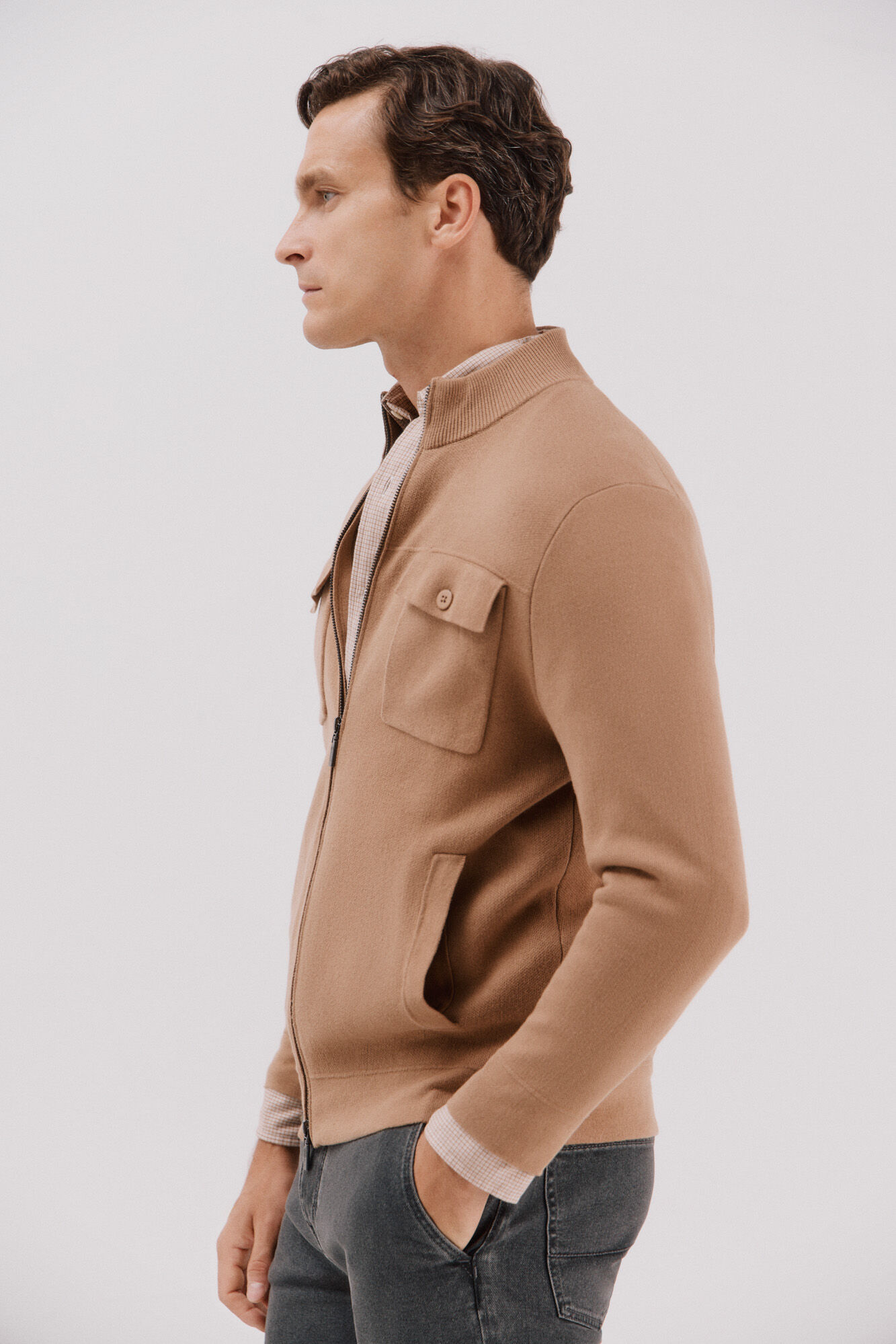 Cortefiel C&aacute;rdigan navidad punto algod&oacute;n cierre cremallera