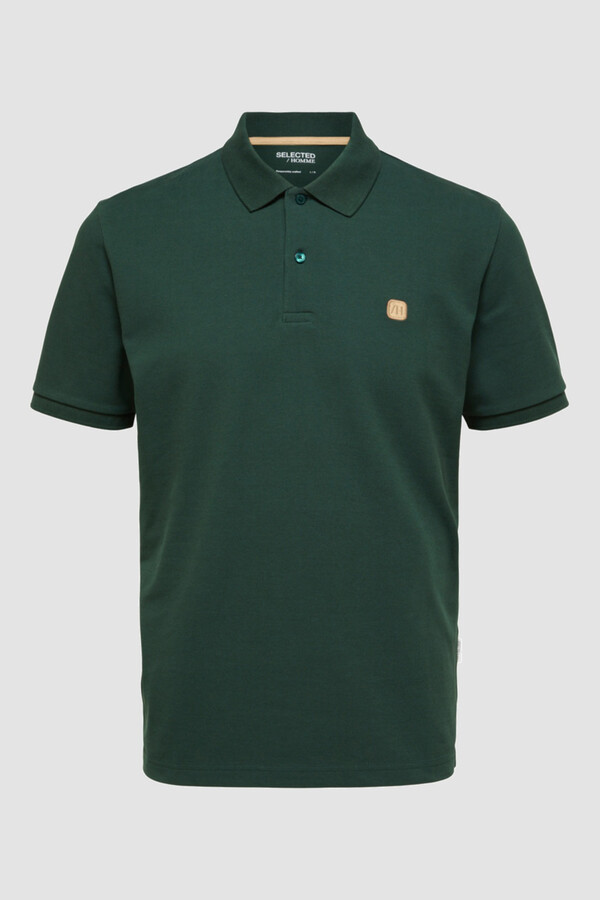 Cortefiel Regular fit short-sleeved polo shirt Green