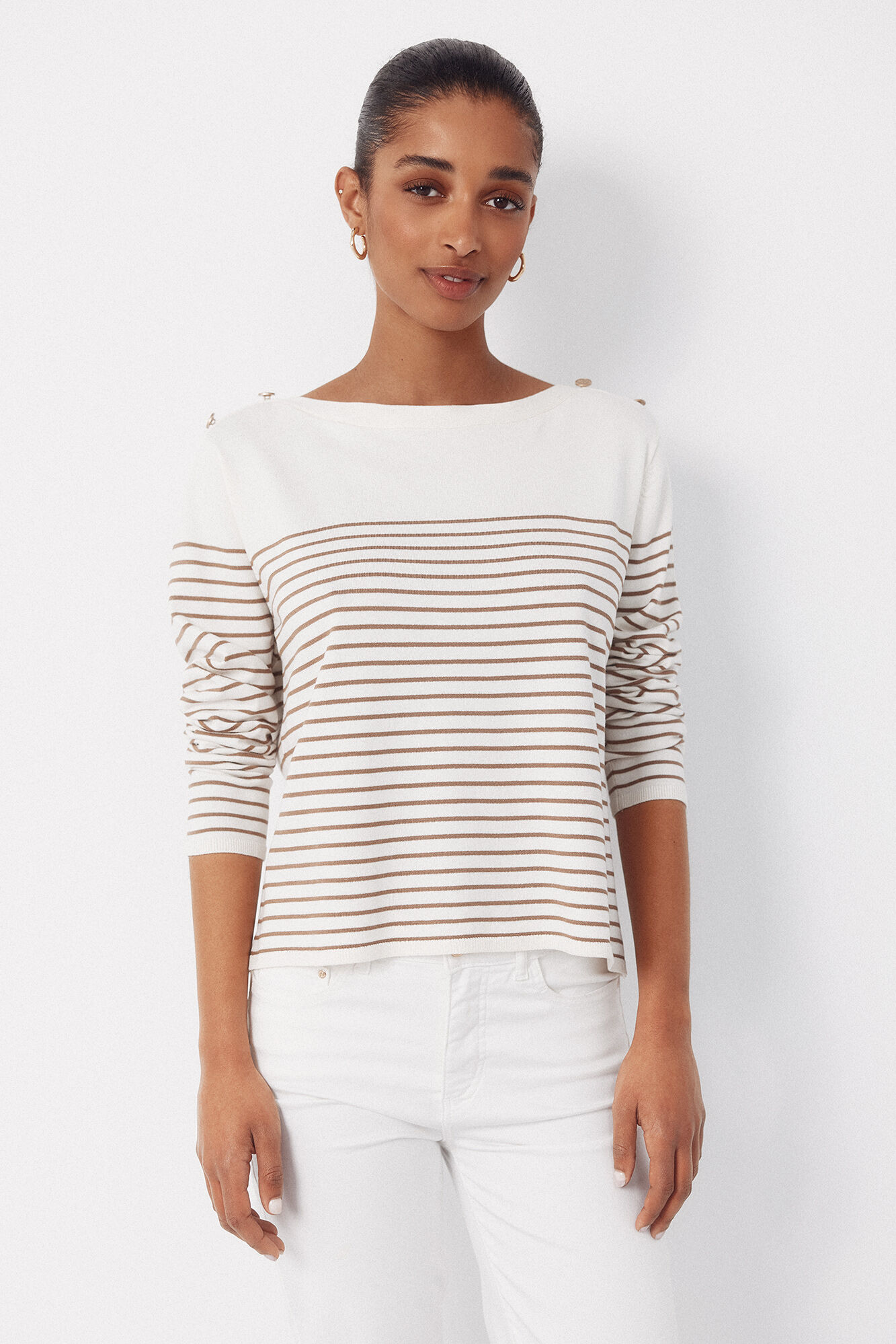 Cortefiel Striped button jumper