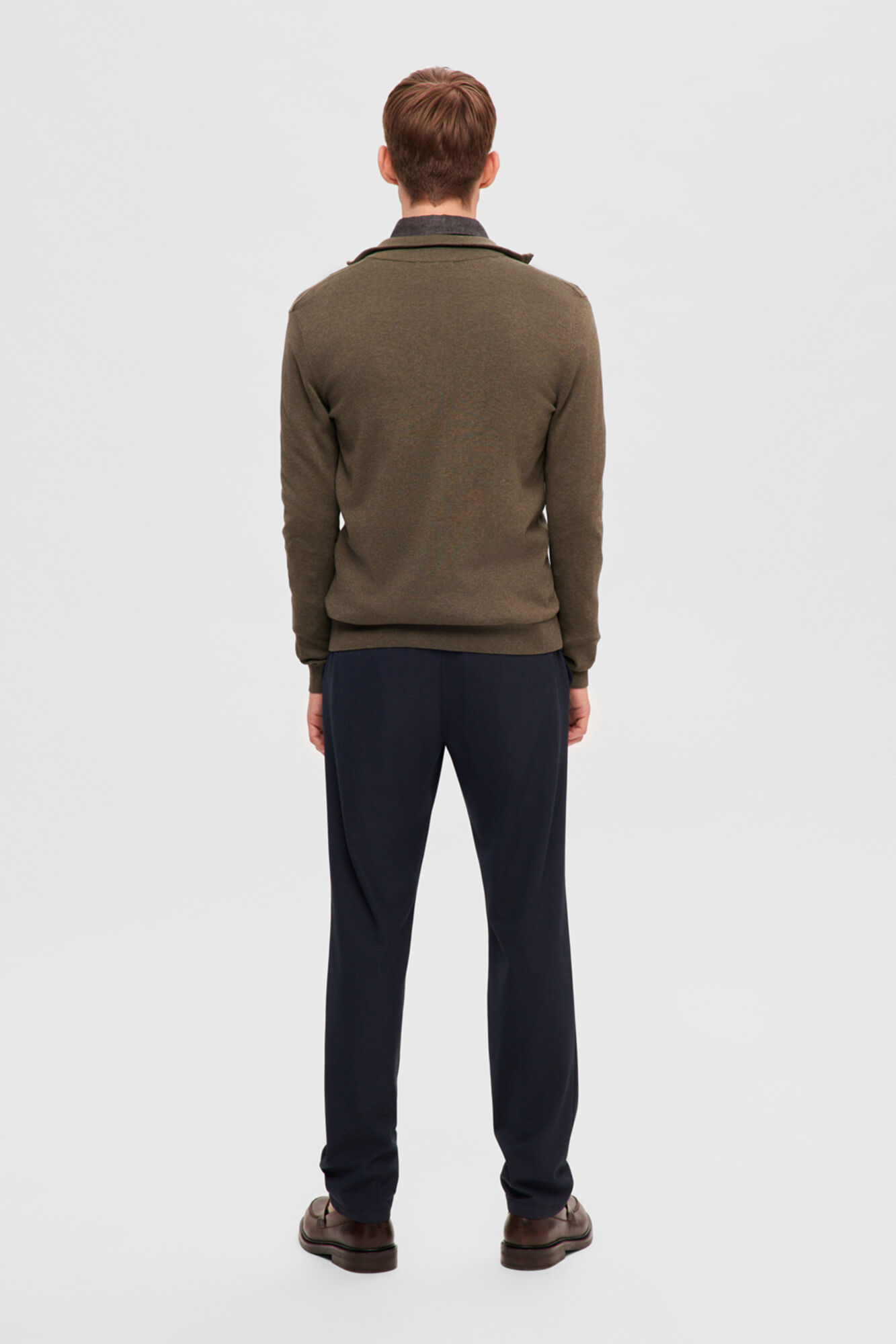 Selected C&aacute;rdigan cremallera 100% algod&oacute;n Verde