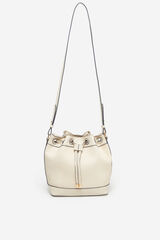 Cortefiel Bolso saco canvas Marfil