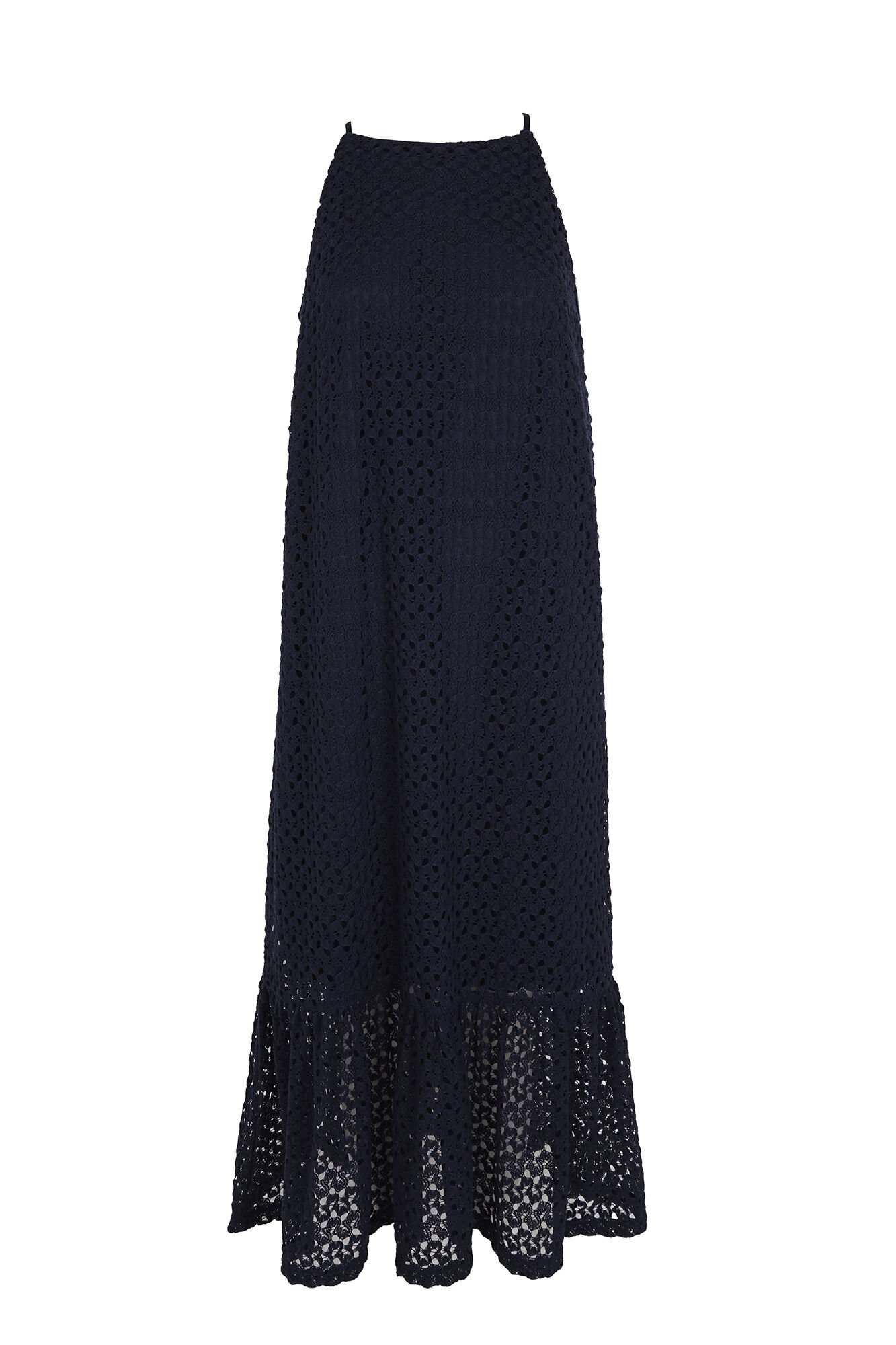 Cortefiel Structured halterneck dress Navy