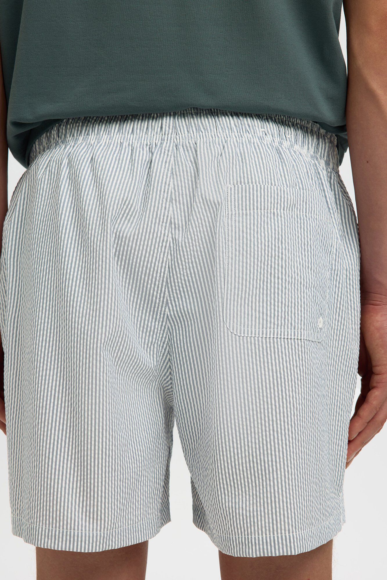 Selected Fato de banho liso Cinzento