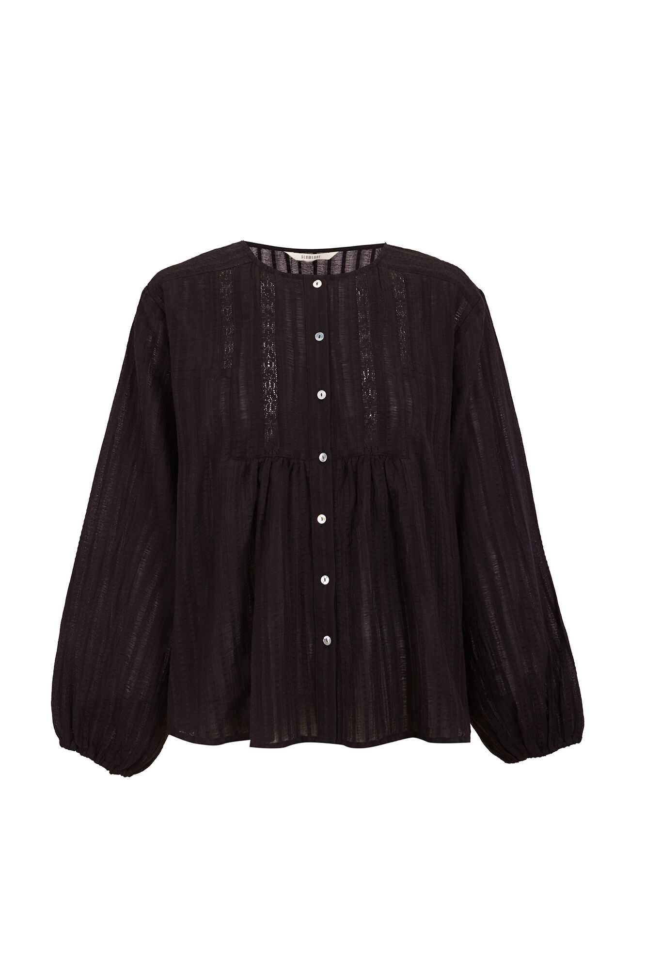 Slowlove Blusa de renda Preto