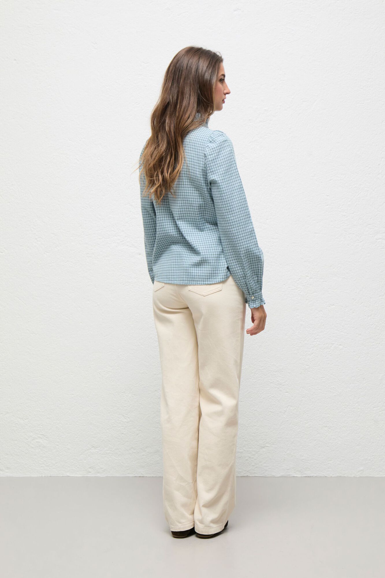 El Ganso Blusa Lucie aos quadrados Azul