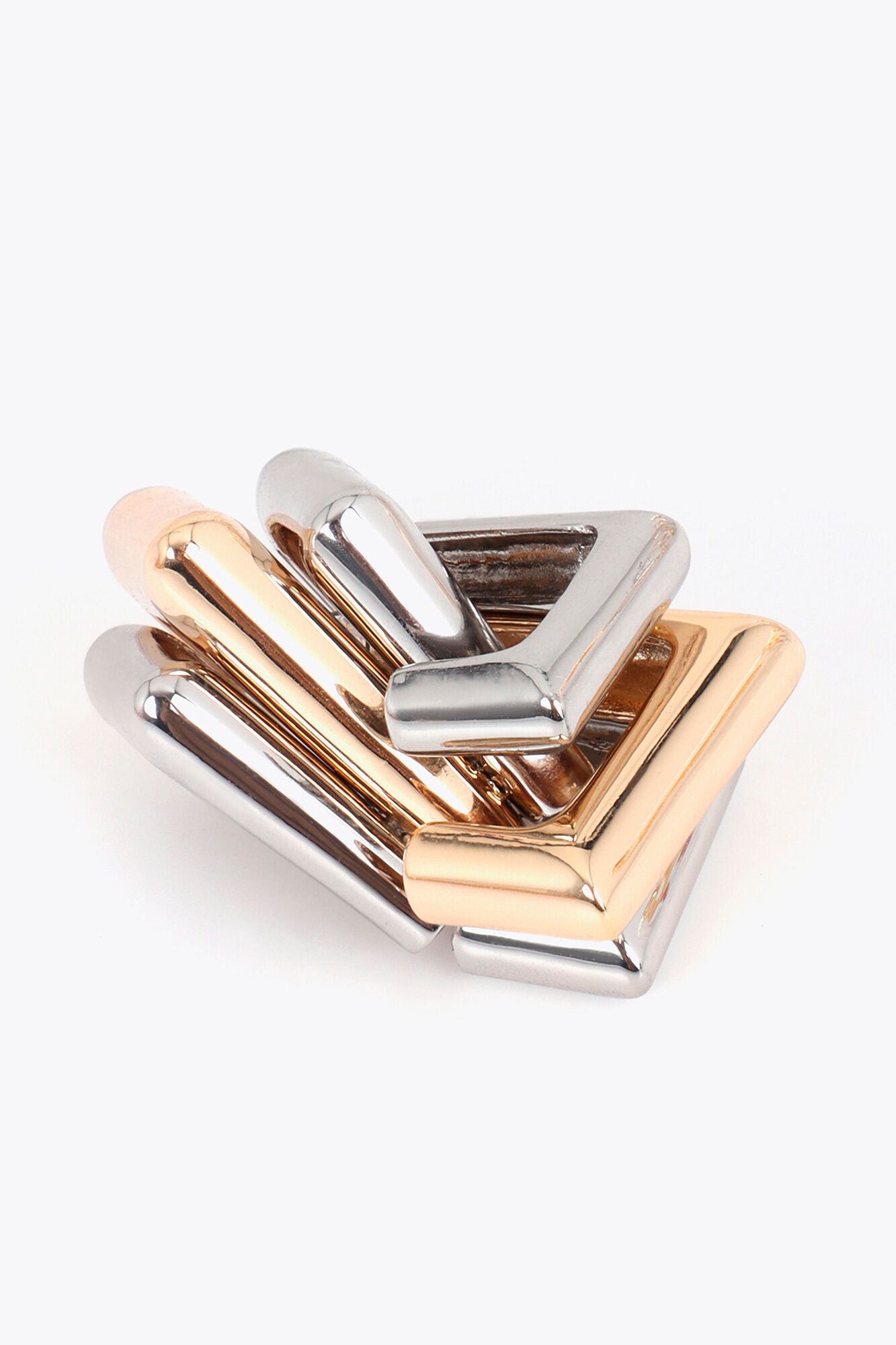Lola Casademunt Bicolour geometric pendant Gold
