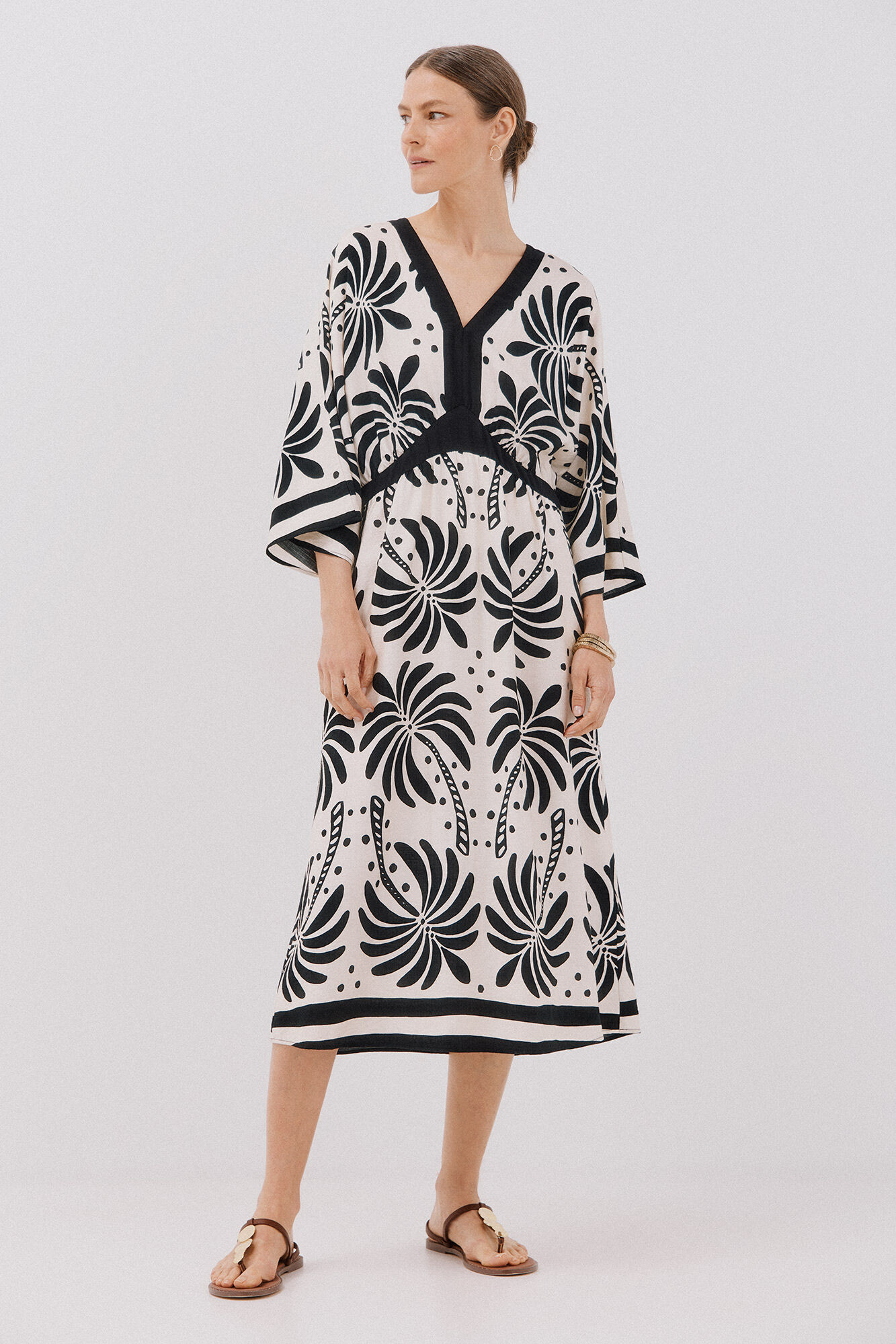 Cortefiel Long printed dress