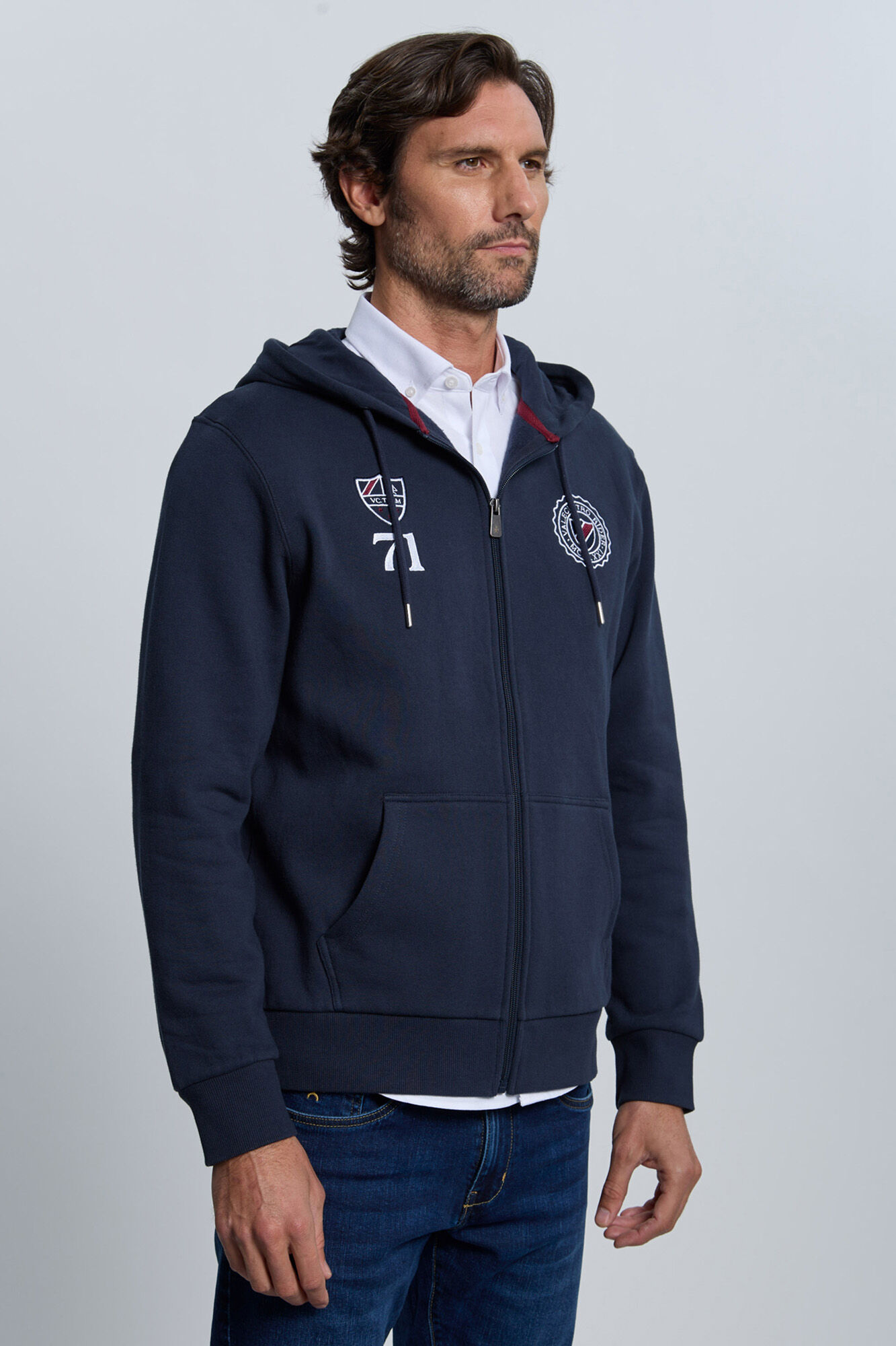 Valecuatro Fecho-&Eacute;clair com sweatshirt e escudo azul marinho Azul