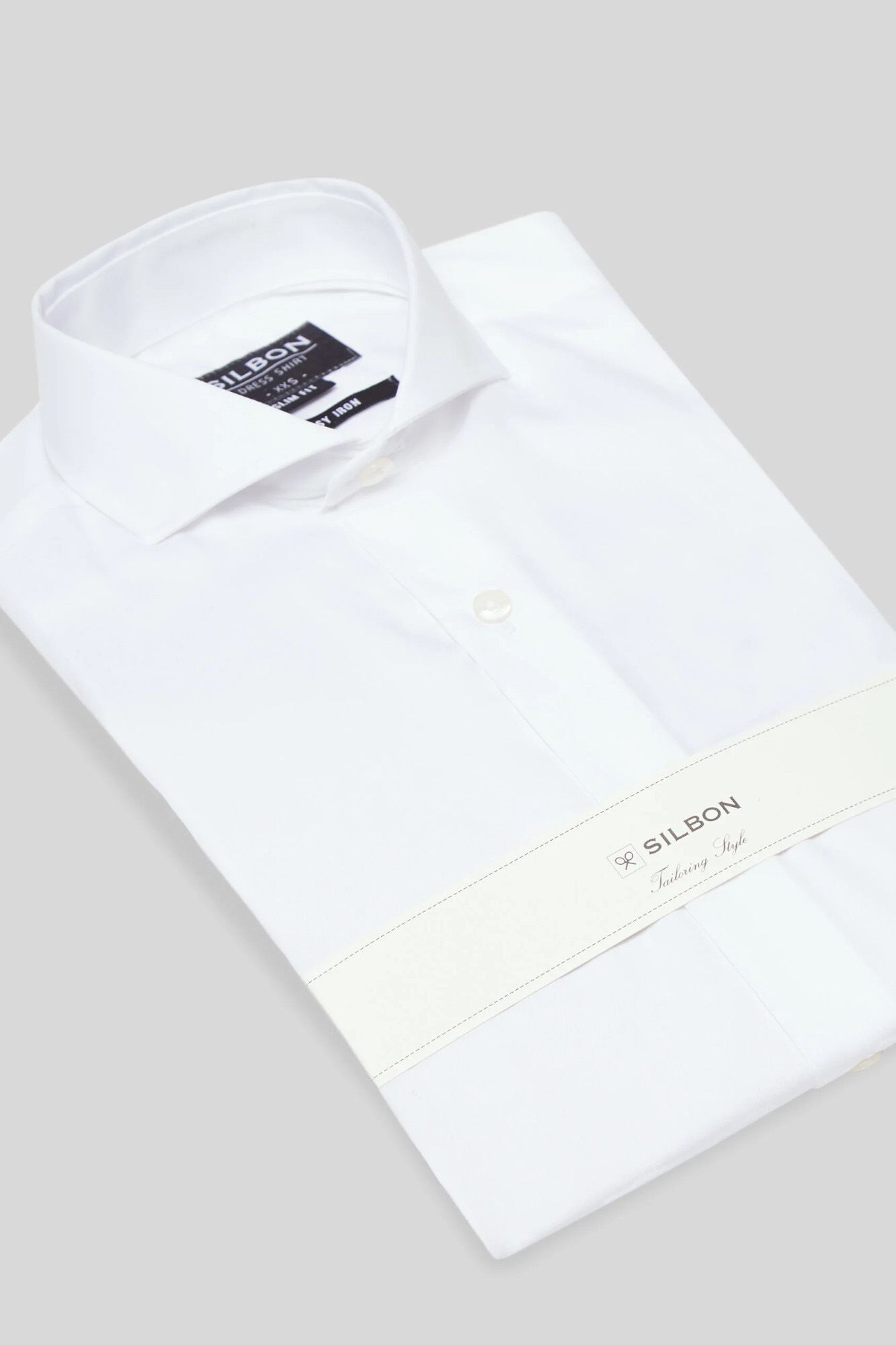 Silbon Camisa vestir pu&ntilde;o doble easy iron Blanco