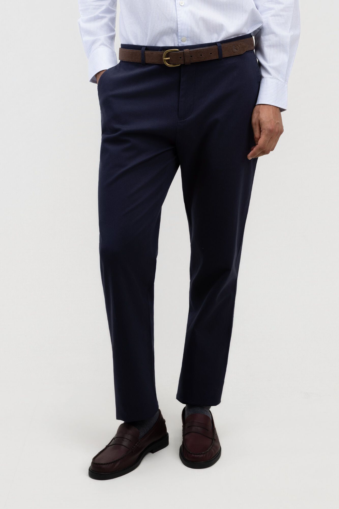 El Ganso Cal&ccedil;a de estrutura lavada Azul