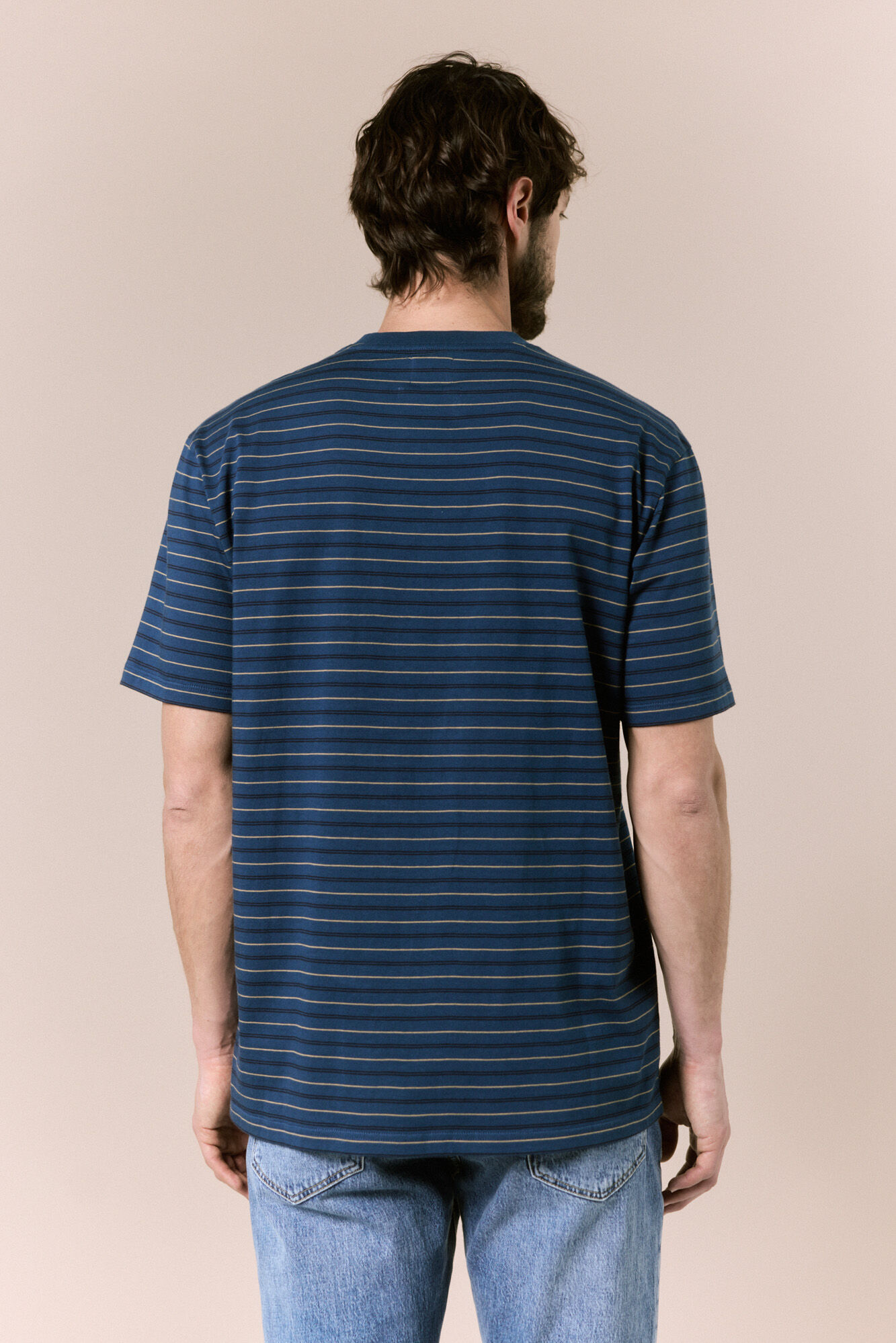 OOTO T-shirt de riscas Azul