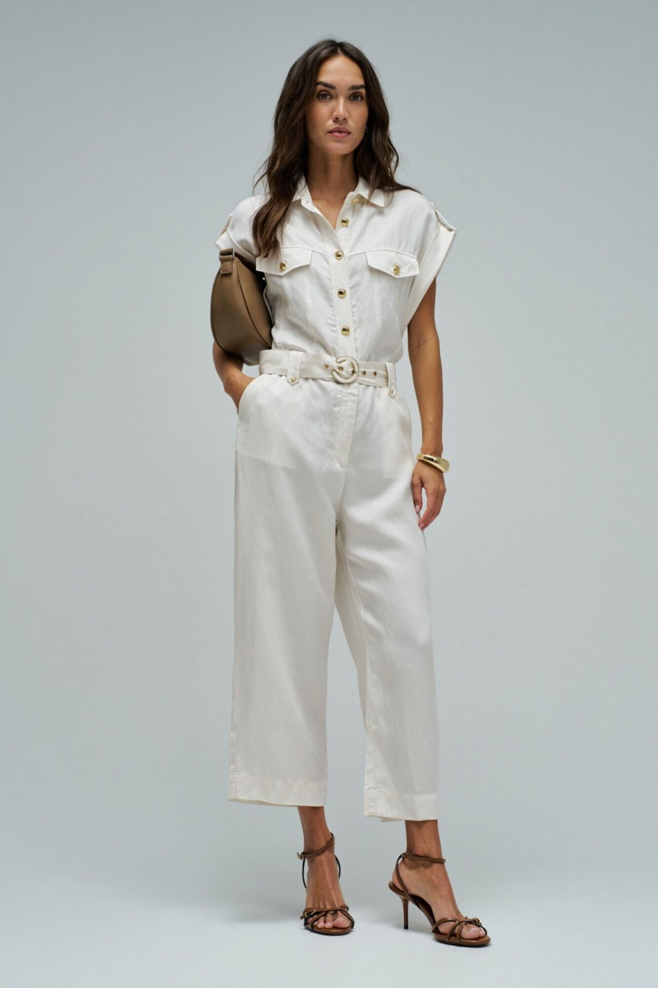 Salsa Jeans Macac&atilde;o denim Tostado