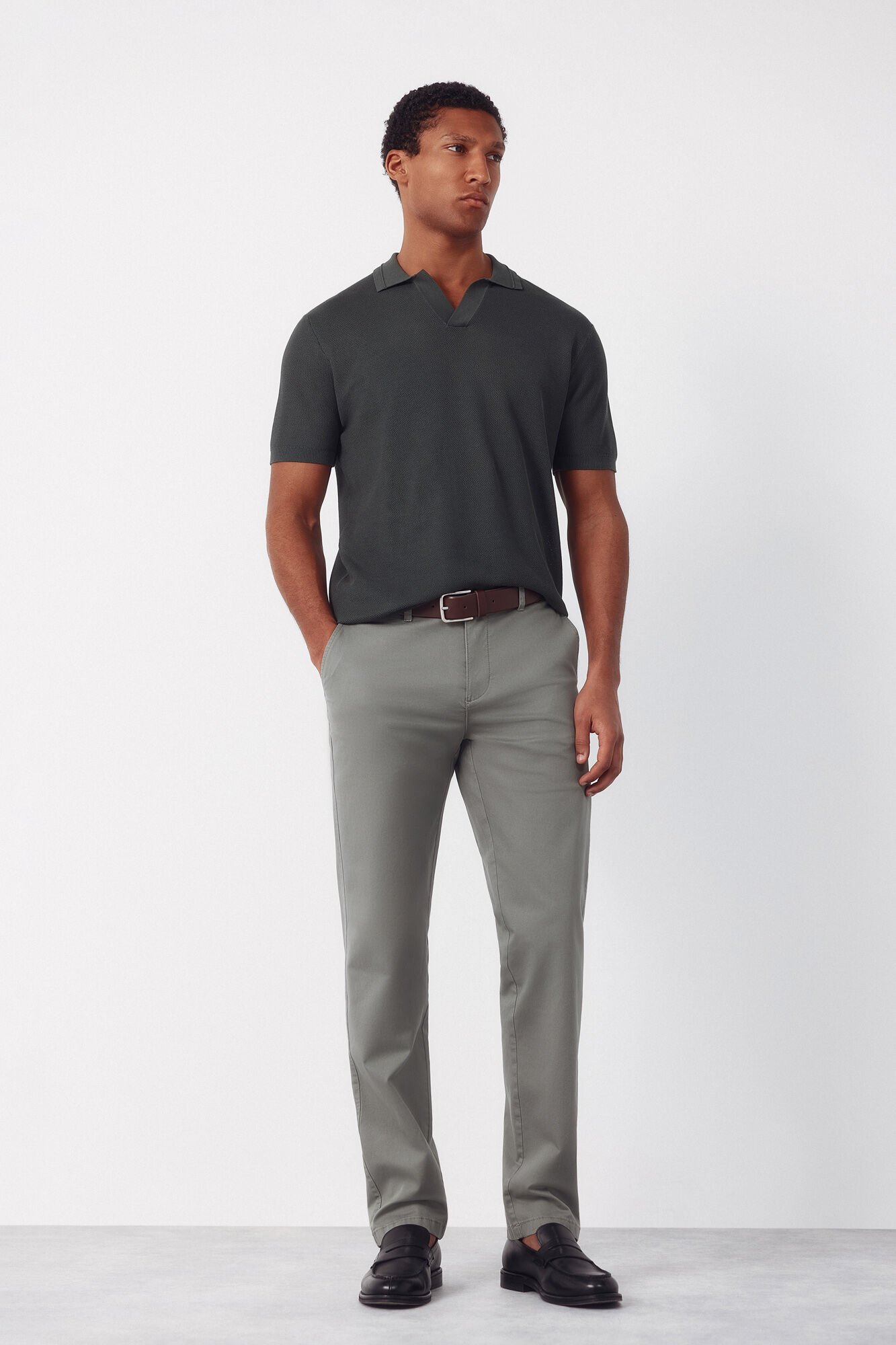 Cortefiel Camisola polo piqu&eacute; manga curta