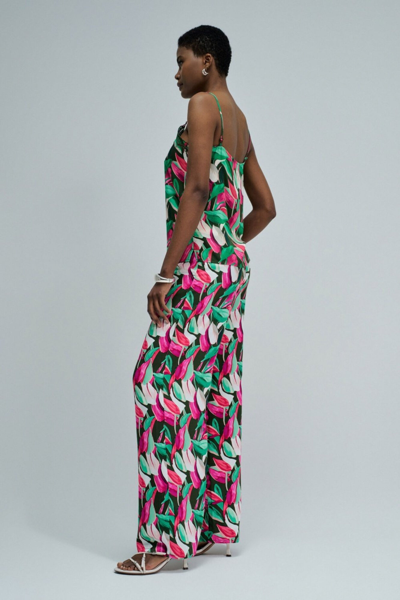 Salsa Jeans Floral print regular trousers Pink